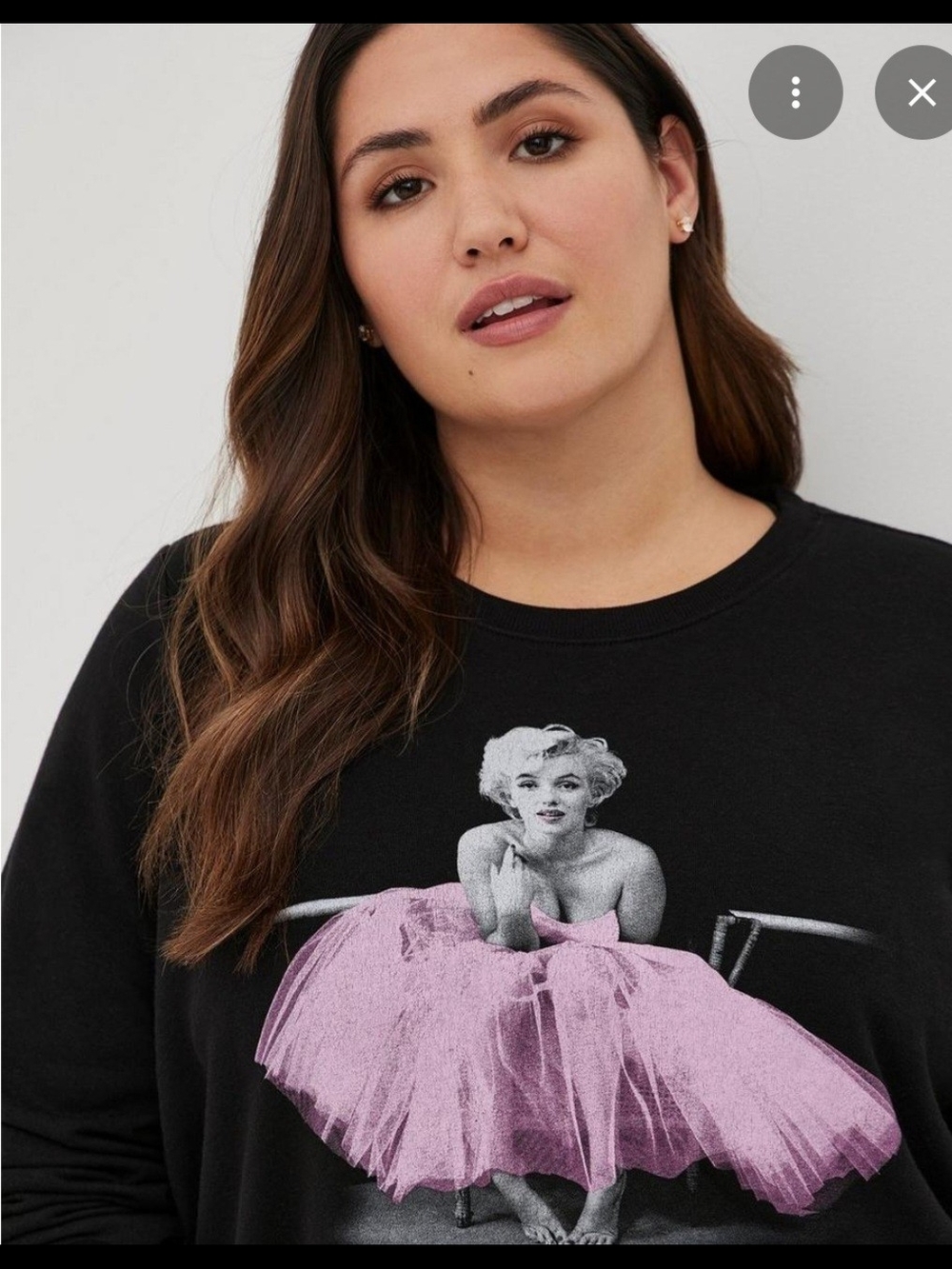 Marilyn Monroe Black Graphic Crewneck